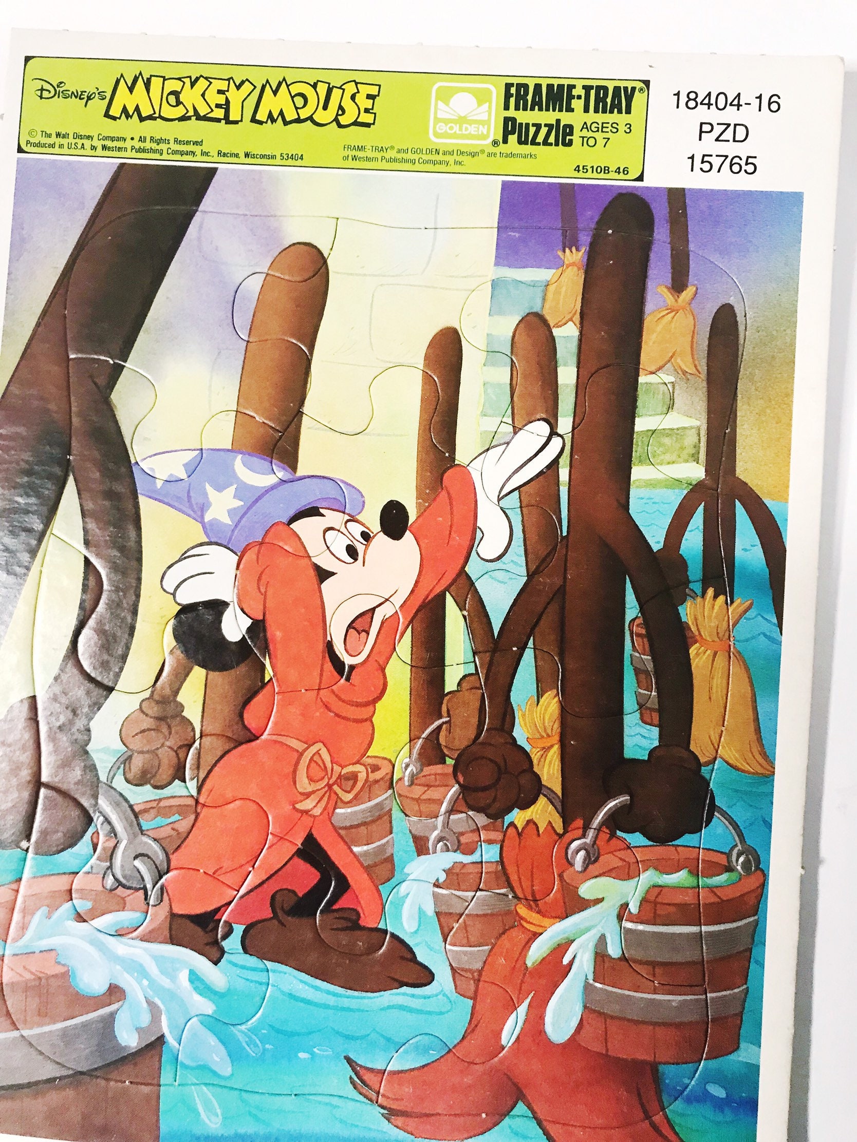Vintage Mickey Mouse Fantasia Puzzle: 1970s Disneyland Souvenir - Etsy