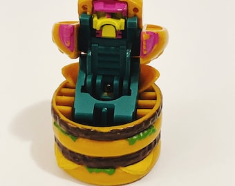 Vintage 1987 McDonald&#39;s Happy Meal Toy Big Mac Transformer Changeable Vintage McDonalds Happy Meal Retro Cake Topper 80s Toys Transformers