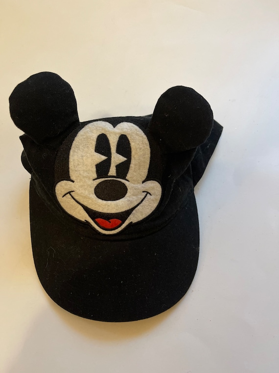 Mickey Ears Hat Black Baseball Cap Disney Kids Ba… - image 1