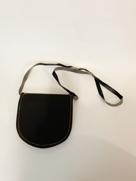 Vintage Faux Cowhide Shoulder Bag Black Purse Han… - image 3