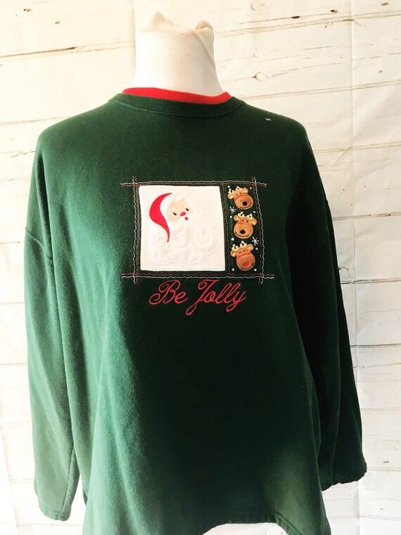 90's Ugly Christmas Sweatshirt Holiday Party Swea… - image 8