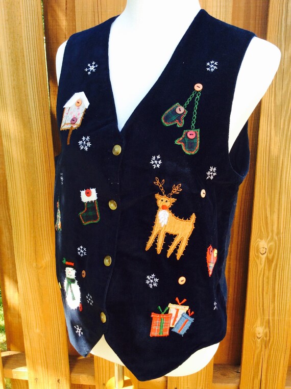 vintage christmas vest