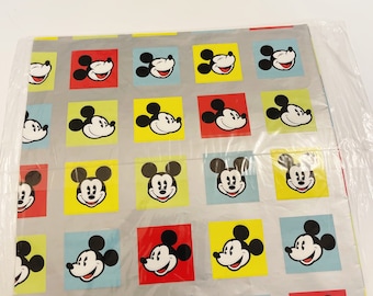 Vintage Mickey Mouse Gift Wrap Disney Wrapping Paper Theme Retro Fun Gift Wrap Paper Vintage Hallmark Wrapping Paper Scrapbooking Stationery