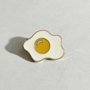 Eggs Pin Sunny Side Up Eggs Over Easy Egg Fried Egg Pin Small Enamel Pin, Shirt Pin, Novelty Pins Breakfast Pin Brooch