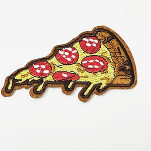 Pepperoni Pizza Slice Patch: Stryk-på-applikation med ostStryk-på-lapp DIY-lapp för jackor, väskor, byxor och mer