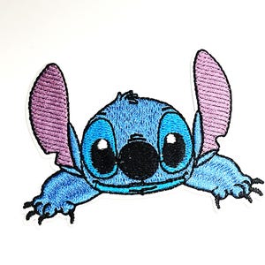 Stitch Patch Stitch & Lilo Cartoon Character Patch Iron On Novelty Badge Applique Animation Patch Jacket Patch Embroidered Patch DIY