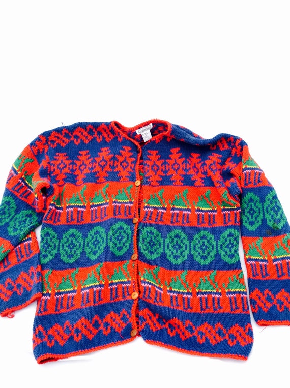 Thick Winter Heavy Chunky Colorful Wool Sweater Vi