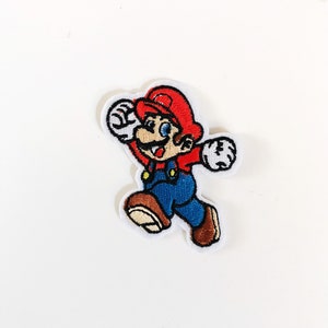 Mario Iron Patch Jacket Hat Patch Super Mario Inspired Iron On Patches DIY Applique Sew On Retro Character Patches Video Game Applique