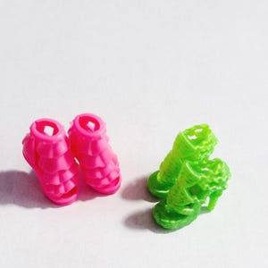 Neon Pink Heels Neon Green Heels Barbie doll shoes, Doll Shoes, Fashion Doll shoes, doll shoes, Barbie doll shoes, Doll Shoes