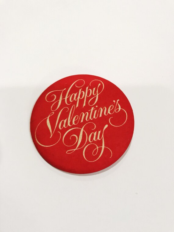 Vintage Hallmark Valentines Button Pin Happy Vale… - image 5