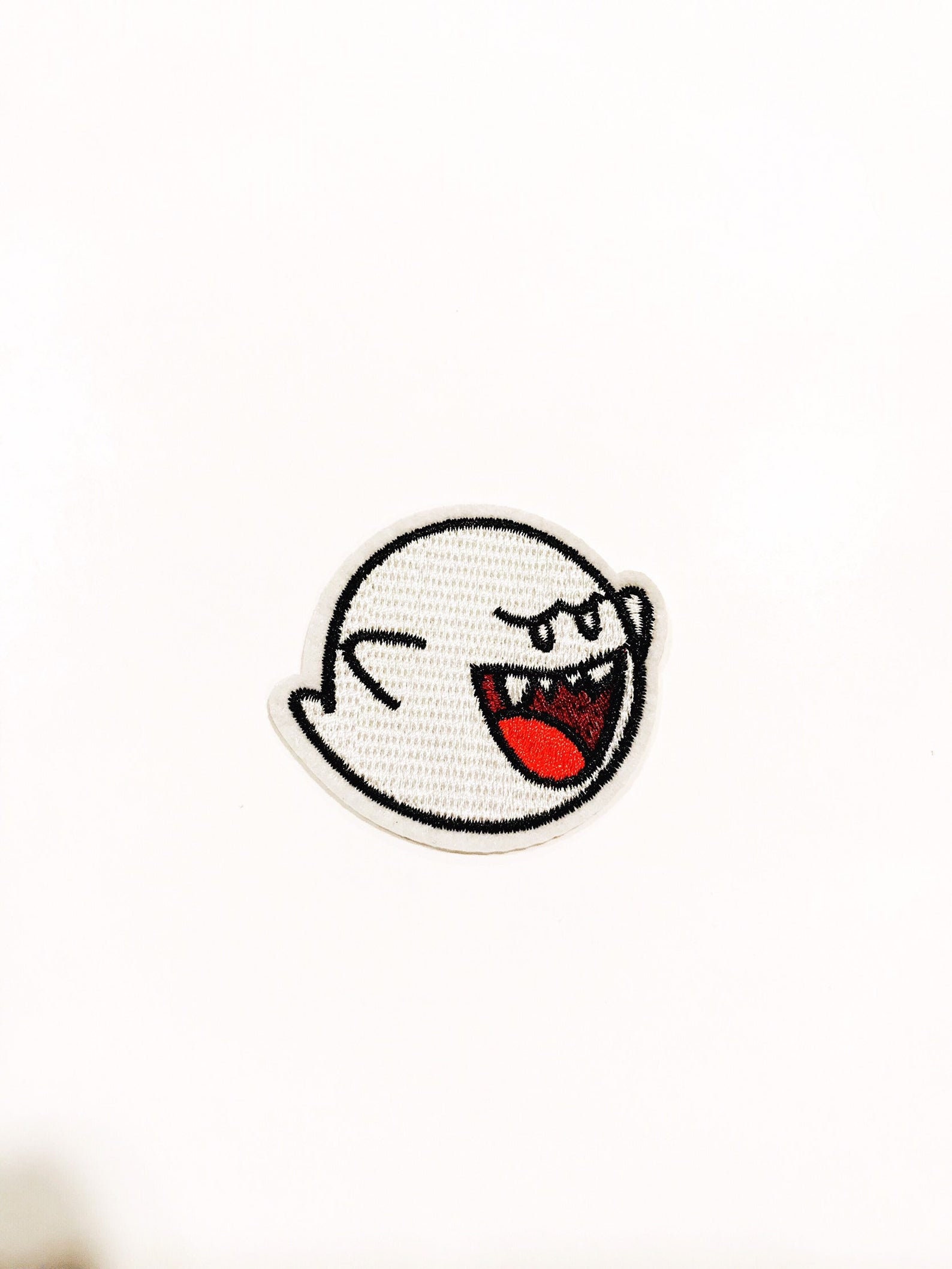 Super Mario Bros Ghost Boo Patch 3  inches tall 