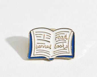 Book Enamel Pin Spell Book Pin Book Lovers Pin Book Club Pin Small Enamel Pin, Shirt Pin, Tie Pin, DIY Shirt Pin, Novelty Pins