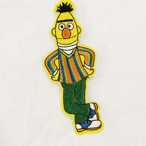 Bert Patch Bert Full Body Embroidered Patch Applique Sew On Iron On Badge Muppet Sesame Character Patches DIY