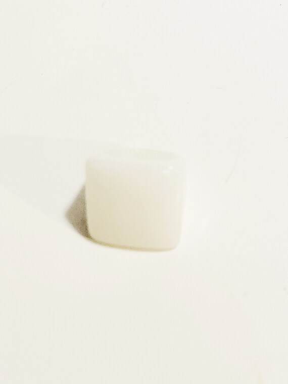 White Square Acrylic Ring Lucite Bubble Retro Ring Pl… Gem