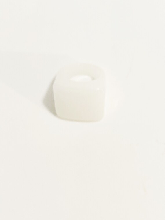 White Square Acrylic Ring Lucite Bubble Retro Ring Pl… Gem