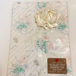 Vintage Boda Floral Ramo Ducha Envoltura Papel Tema Retro Para Su Regalo de Boda Envoltura Papel Americano Saludo Regalo Envoltura Papelería