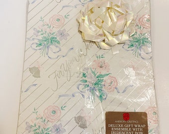 Vintage Wedding Floral Bouquet Shower Wrapping Paper Theme Retro For Your Wedding Gift Wrap Paper American Greeting Gift Wrap Stationery