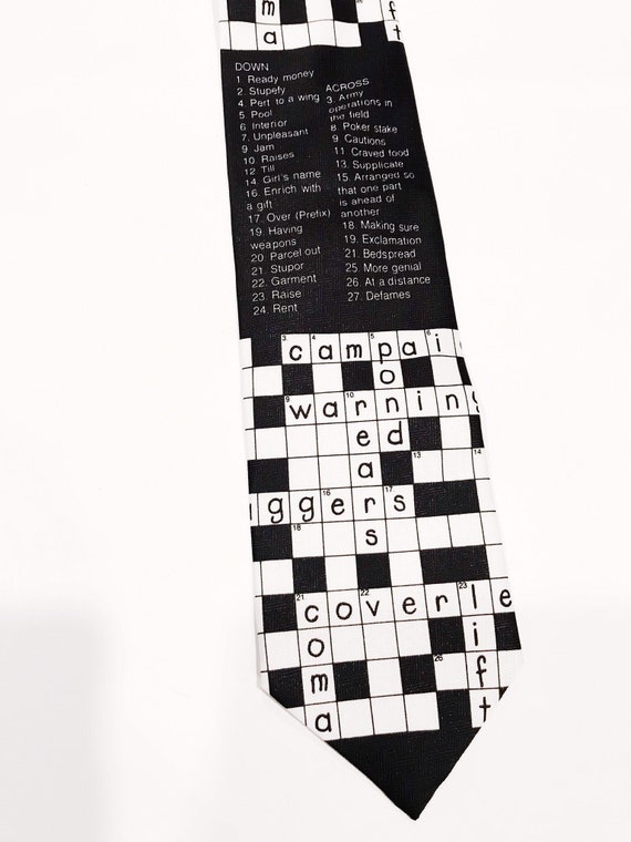 Vintage Kreuzworträtsel Puzzle Krawatte Ralph Marlin - Etsy.de