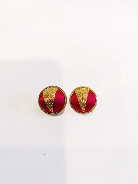 green gold and MOP glitter Lucite confetti rare style clip on earrings button covers Pink