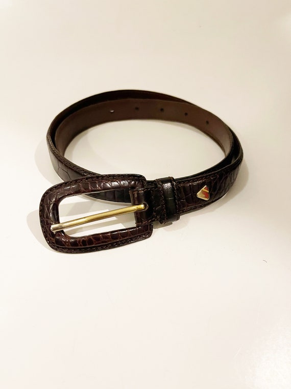 Vintage Liz Claiborne Snakeskin Leather Belt: 1990s Retro 