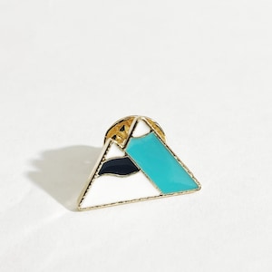 Mountain Enamel Pin Ice Capped Mountains Wanderlust Pin Twin Mountains Pin Adventure Small Enamel Pin, Shirt Pin, Tie Pin Novelty Pins