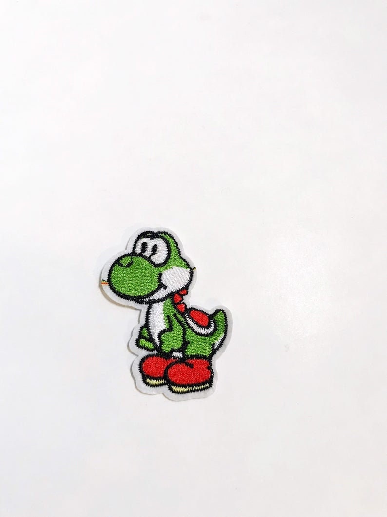 Nintendo Iron On Patch Applique Super Mario Brothers Inspired Video Game Sew On Patch DIY Costume Turtle Dinosaur image 1