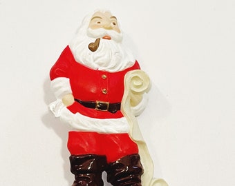 Santa Claus Brooch Pin Large Saint Nick Pin Holiday Pin Vintage Pin Vtg Brooch Pin Back Lapel Pin Holiday Pin  Vintage Hallmark Pin St. Nick