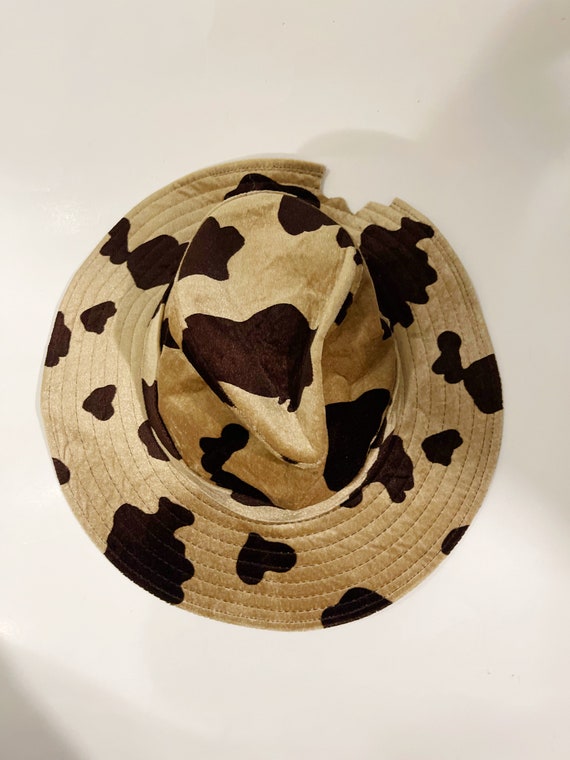 Cow Hat Cow Printed Y2K Velvet Felt Western Cowbo… - image 9