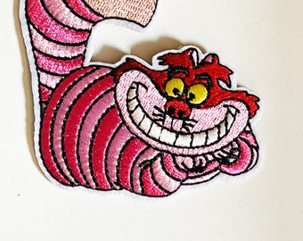 Cheshire Cat Patch, Alice in Wonderland, Iron-On Patch, Disney Patch, Jacket Patch, Patch for Jacket, DIY Sew On Character Patch