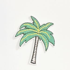 Palm Tree Embroidered Patch Tropical Iron On Applique for Jackets Backpacks Jeans Hats DIY Crafts Sew On or Iron On Patch Novelty Applique