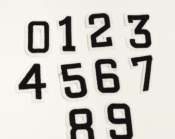 Varsity Number Patch: Retro Iron On Felt Appliqué (1 3/4")
