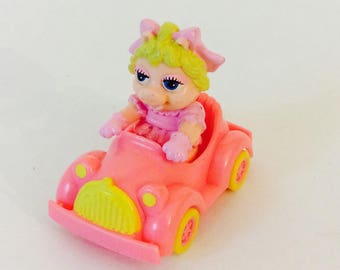 Miss Piggy Toy McDonald&#39;s Happy Meal Vintage 1986 Muppet Babies Kids Meal Fastfood Toys Vtg 1980s Muppets
