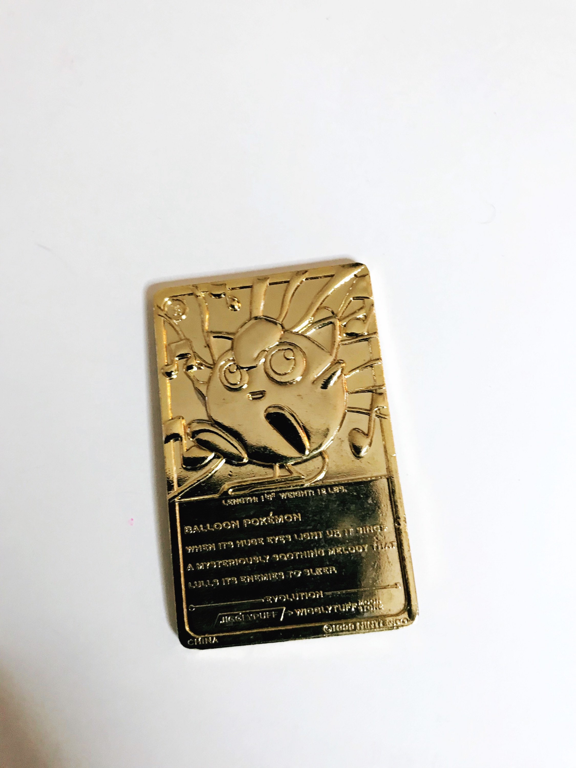 23 karat gold plated pokemon card jigglypuff Limited Edition 1999 Pokemon BK Jigglypuff Gold Card #39 – Dx Games & More main image 0