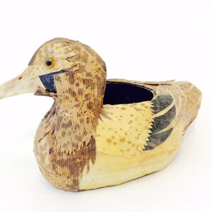 Weinlese Ente locken, Kerzenhalter, handgemachte Mais Schale Ente, Stockente, kleine Enten, Vogel-Kerze-Halter, Inneneinrichtungen