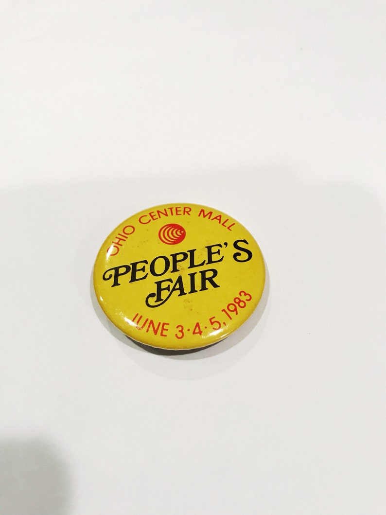 1983 Ohio Center Mall Peoples Fair Pinback Button dated June 3-4-5 1983 Vintage Souvenir Buttons Pins Retro Pinbacks OH Fair image 7