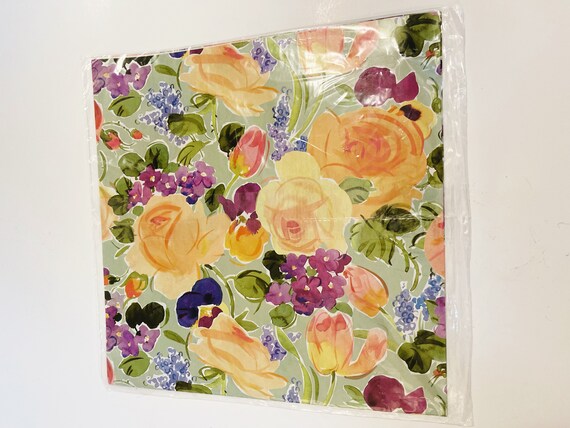 Vintage Hallmark Multi Pack Gift Erap Wrapping Paper Flowers