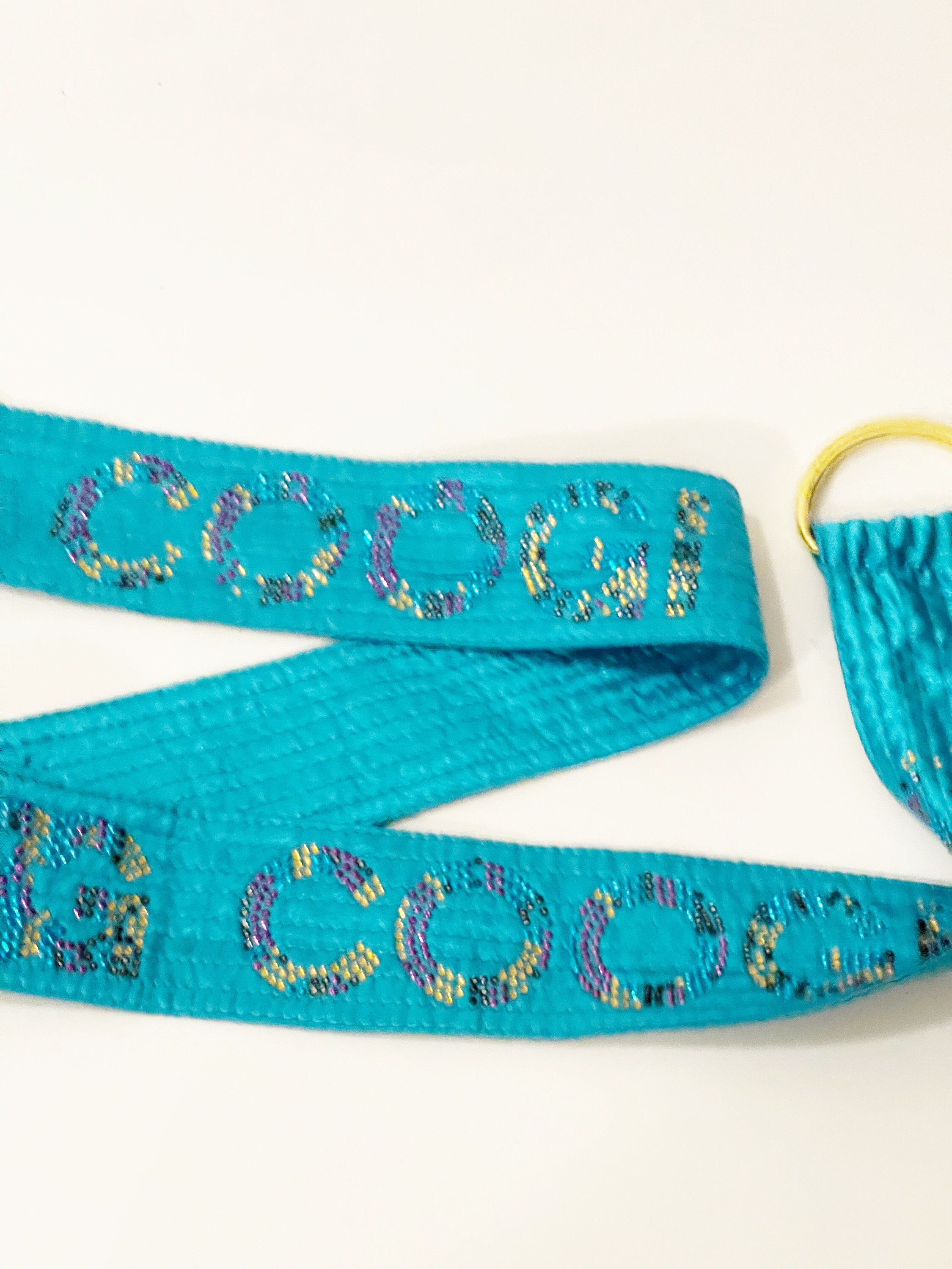 Vintage Coogi Teal Rhinestone Belt: 1990s Funky Waistband - Etsy