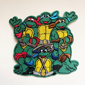 Teenage Mutant Ninja Turtles Patch Sew On Iron On Applique Patch Badge Cartoon Character Notions Badge Cartoon Character Patches Crafts