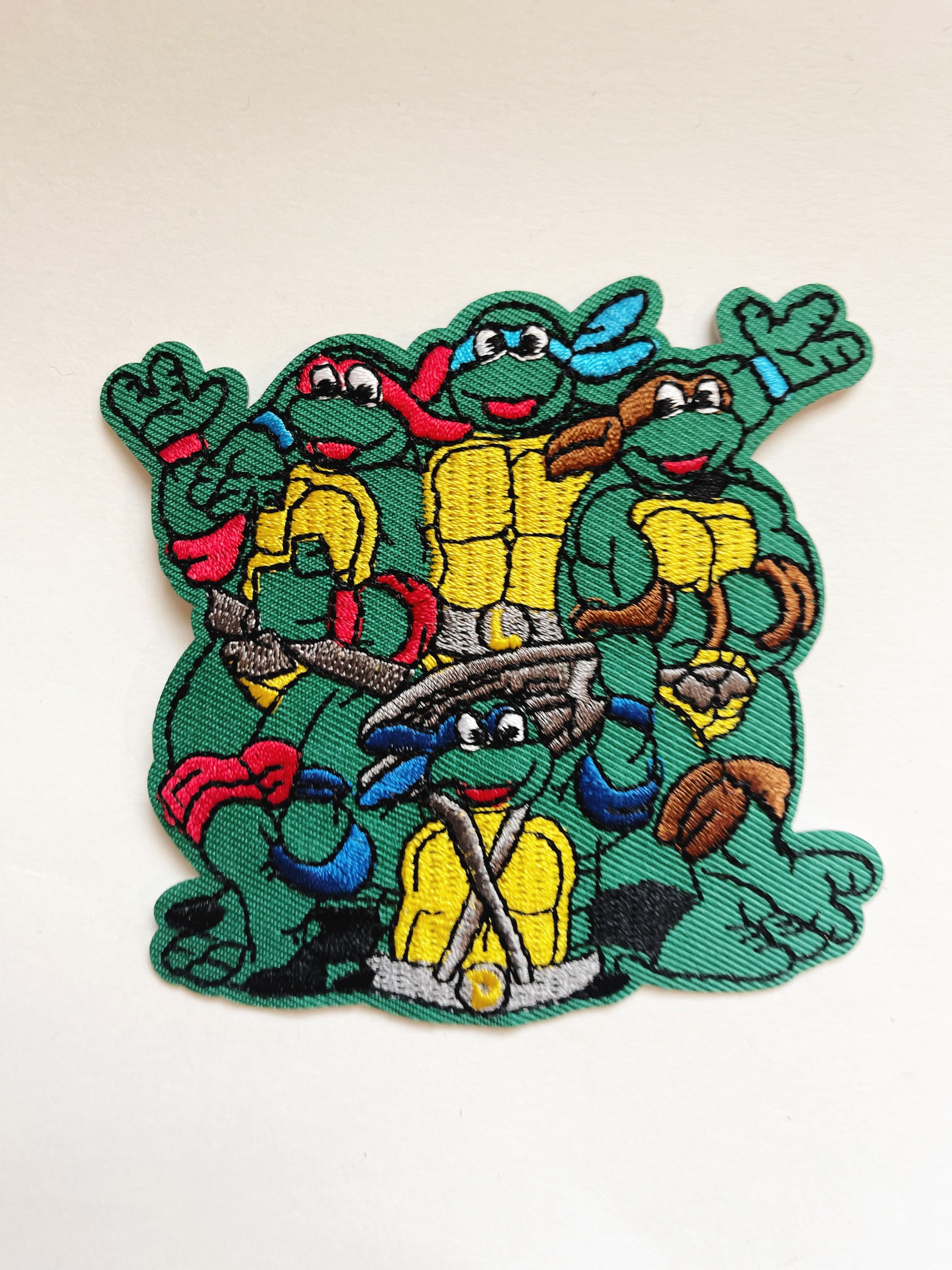 Patch Bordado Termocolante Rosto Tartaruga Ninja - Rafael