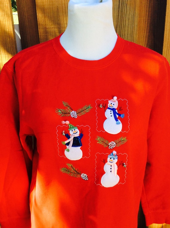Vintage 90s Classic Elements Christmas Sweatshirt… - image 1