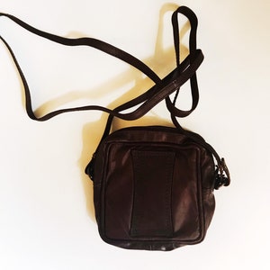 Vintage Echtes Leder Crossbody Purse Wallet Genuine Leather Made in India Brown Leather Small Shoulderbag Travelers Bags