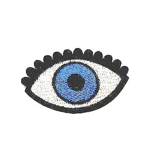 Evil Eye Patch Eye Sew On Patch White Blue Eyeball Iron On Patch Eye Patch Eyeball Patch Embroidered Iron on Patch DIY Craft Supply Applique