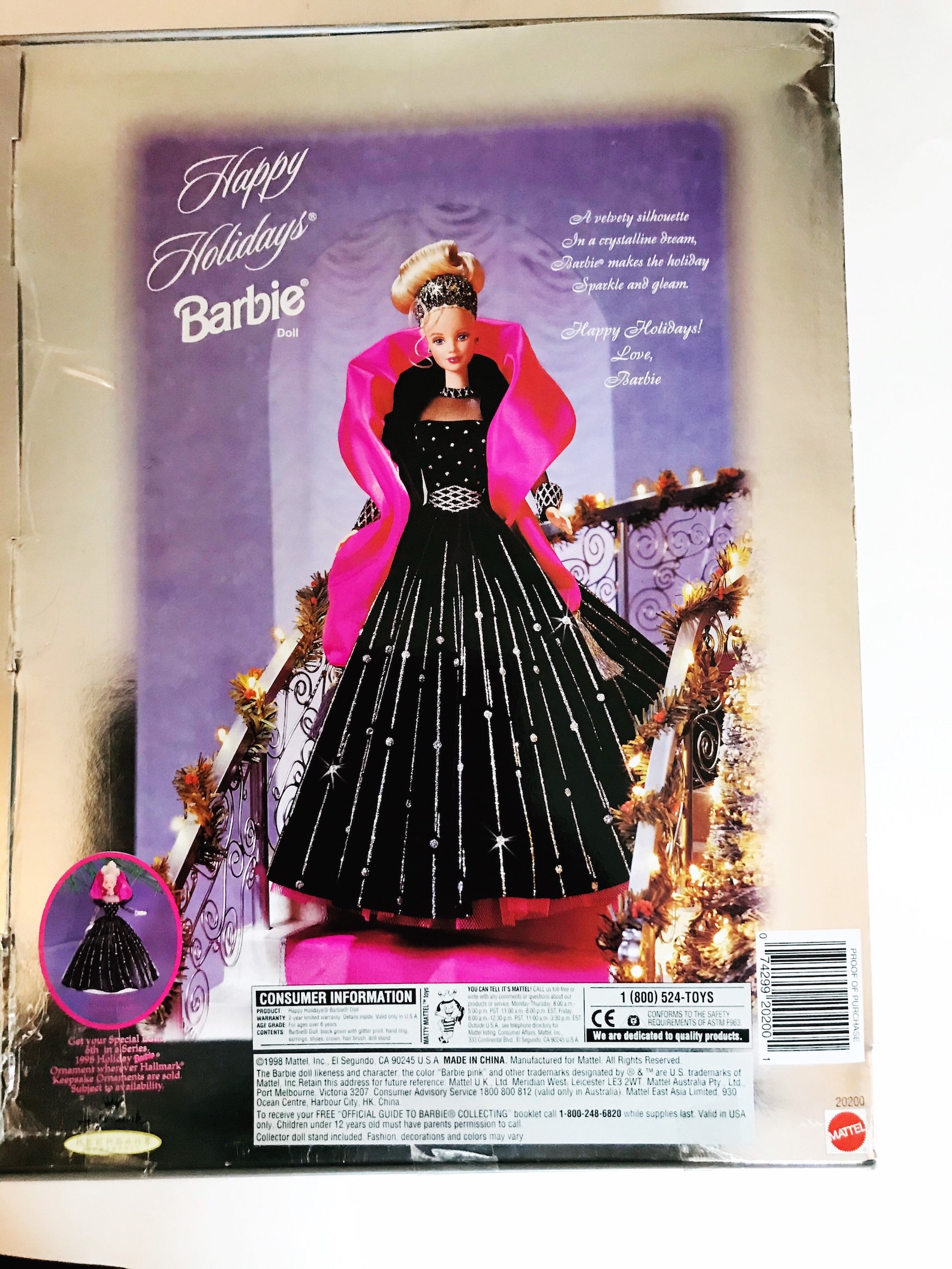 Happy Holidays 1998 Barbie Doll Vintage Happy Holidays Barbie 1998 Mattel Special Edition Barbie