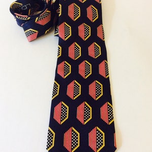 American Flag Necktie Naturalization USA Men&#39;s Tie LDM Made in Italy Vintage Patriot Silk Red White Blue 4th of July Ties Independence Day