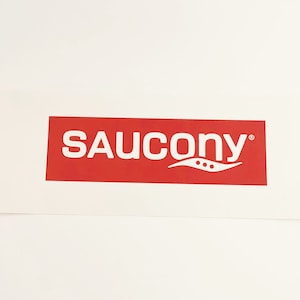 Vintage Saucony Sticker Retro Saucony Logo Stickers Red Bubble Hiking Sticker Scrapbooking Label Water Bottle Sticker Crafts