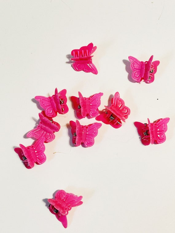 Amazon.com : Butterfly Clips for Girls,20 Pcs Pink Hair Clips for  Women,CUBACO Pretty Mini Butterfly Hair Clips for Girls and Women,Glitter  Fairy Small Hair Clips,Cute y2k Accessories Clear Clips : Beauty &