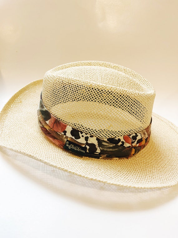 Wide-Brim Straw Sun Hat with Black Floral Accent Womens Extra Wide Brim Sun Hat Floral Embroidery Beach  main image 3