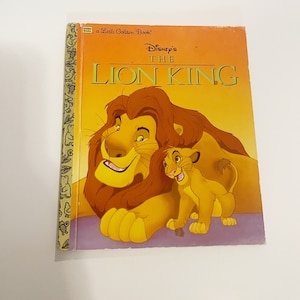 Vintage Book Walt Disney 1994 Lion King Hardback Story Book The Little Golden Book Co. Educational Supplies  Children Kid&#39;s Reading Material