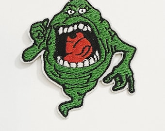 Parche bordado de los Cazafantasmas Slimer: aplique termoadhesivo de dibujos animados de los 80