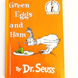 Green Eggs and Ham Dr. Seuss Hardcover Children&#39;s Story 1988